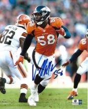 Von Miller Denver Broncos Autographed 8x10 Photo GA coa