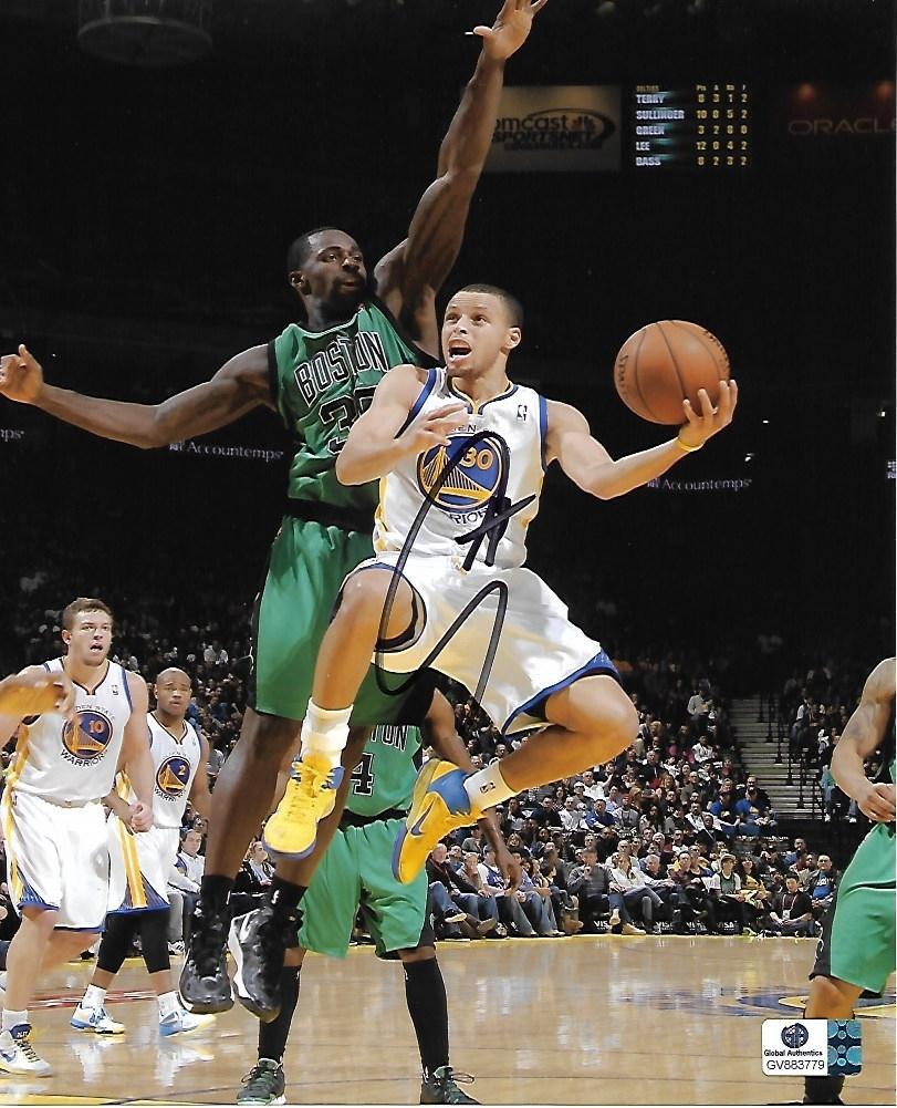 Stephen Curry Golden State Warriors Autographed 8x10 Photo GA coa