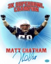 Matt Chatham New England Patriots Autographed 8x10 Photo Full Time coa