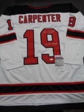 Bobby Carpenter New Jersey Devils Autographed & Inscribed Custom Hockey Jersey JSA W coa