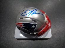 Julian Edelman New England Patriots Autographed Riddell Mini Helmet GA coa