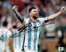 Lionel Messi Argentina Autographed 8x10 Photo GA coa