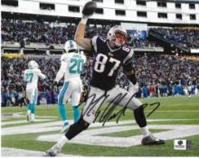 Rob Gronkowski New England Patriots Autographed 8x10 Photo GA coa