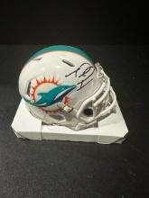 Tua Tagovailoa Miami Dolphins Autographed Riddell Mini Helmet GA coa