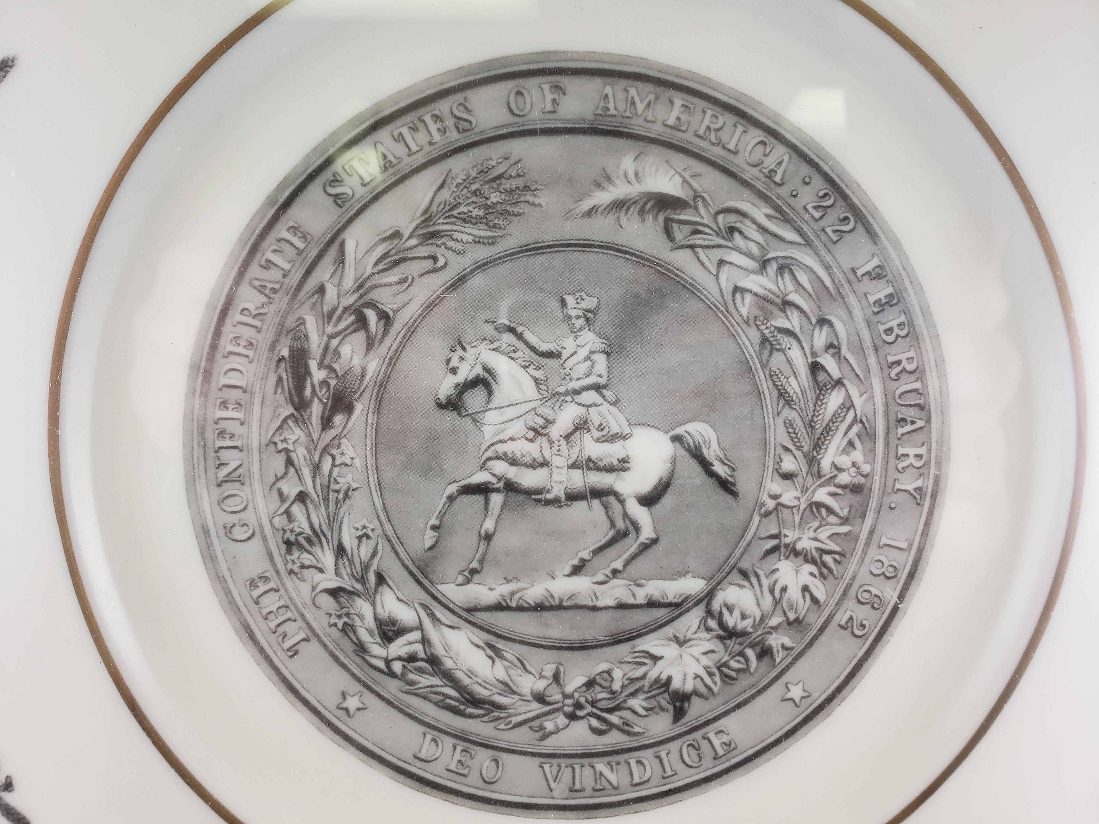 Framed Maier & Berkele Confederate Plate