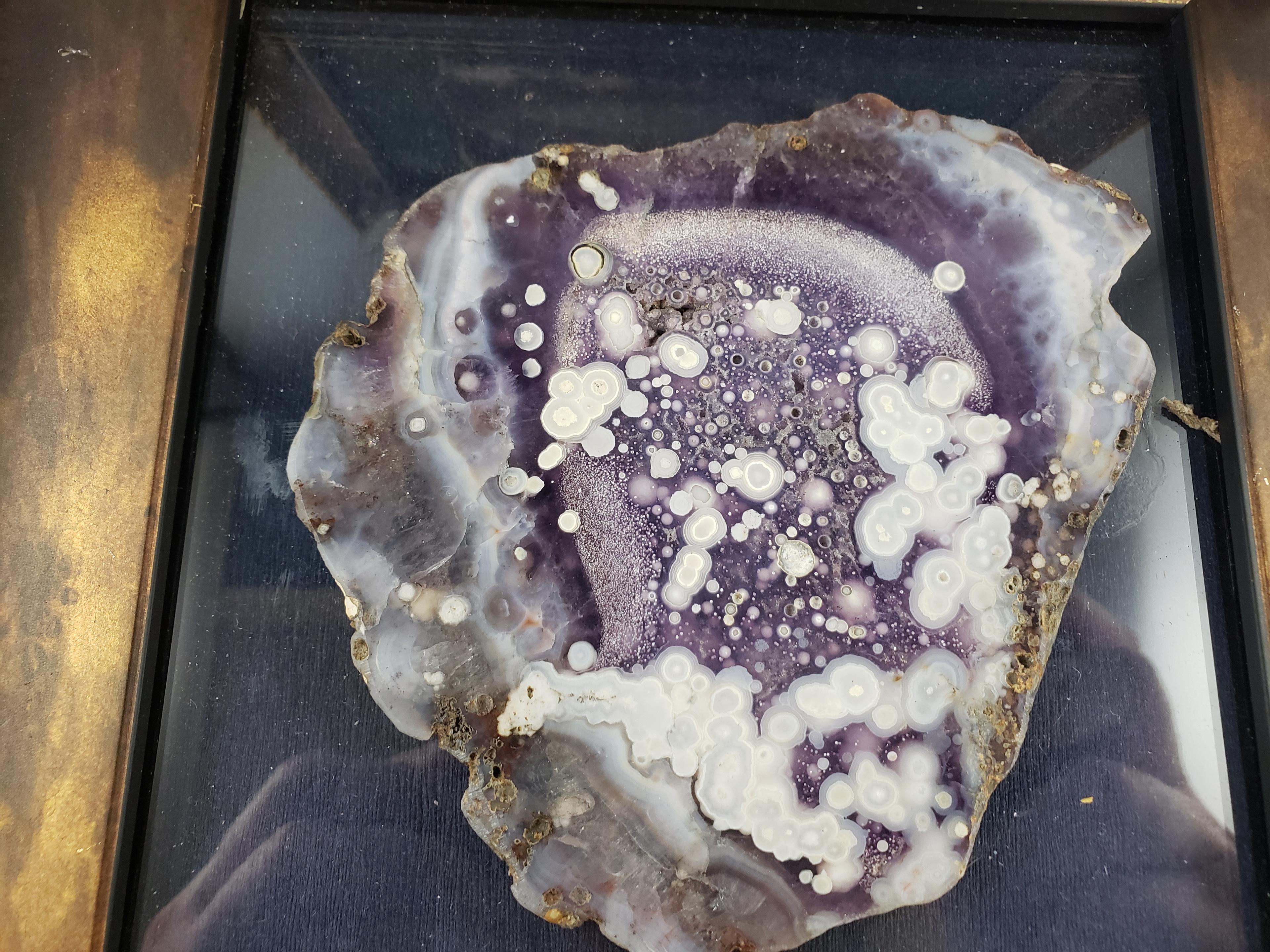 Two Framed Slices of Agate