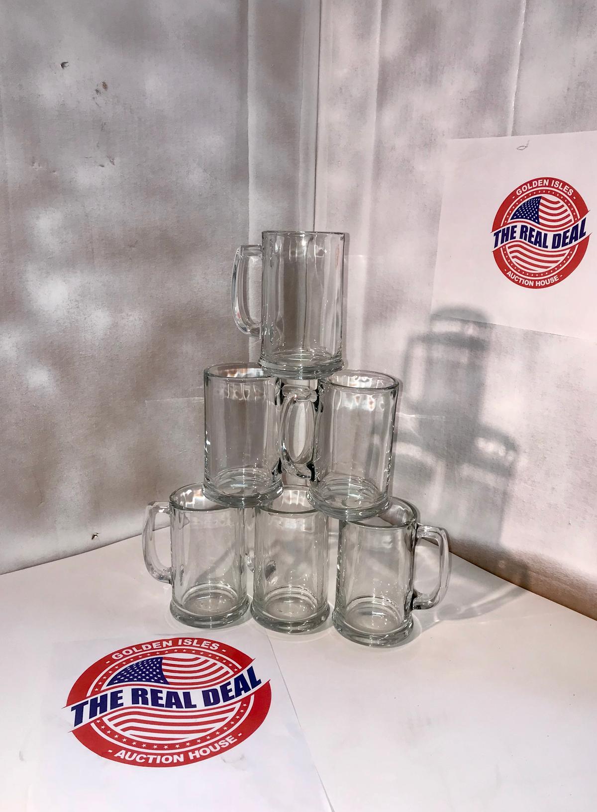 Lot of (6) Glass Mugs