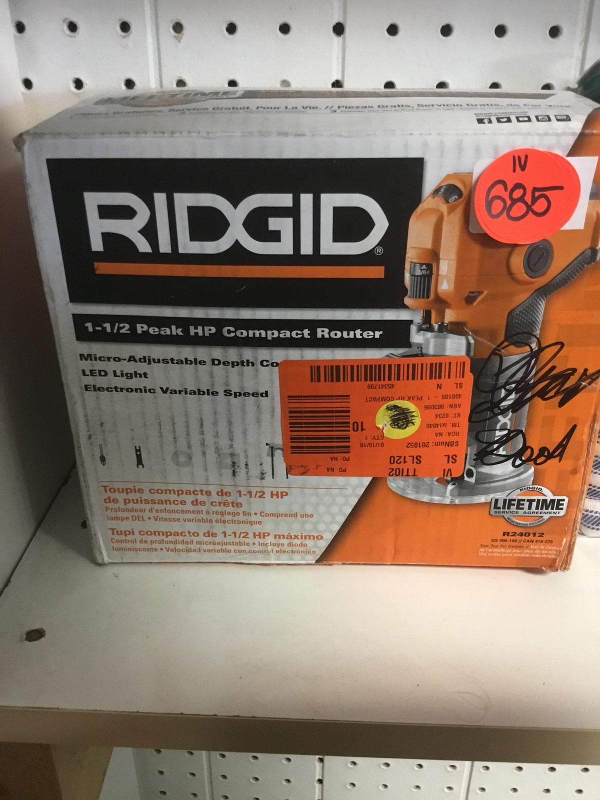 Ridgid 1 1/2 peak HP Compact Router