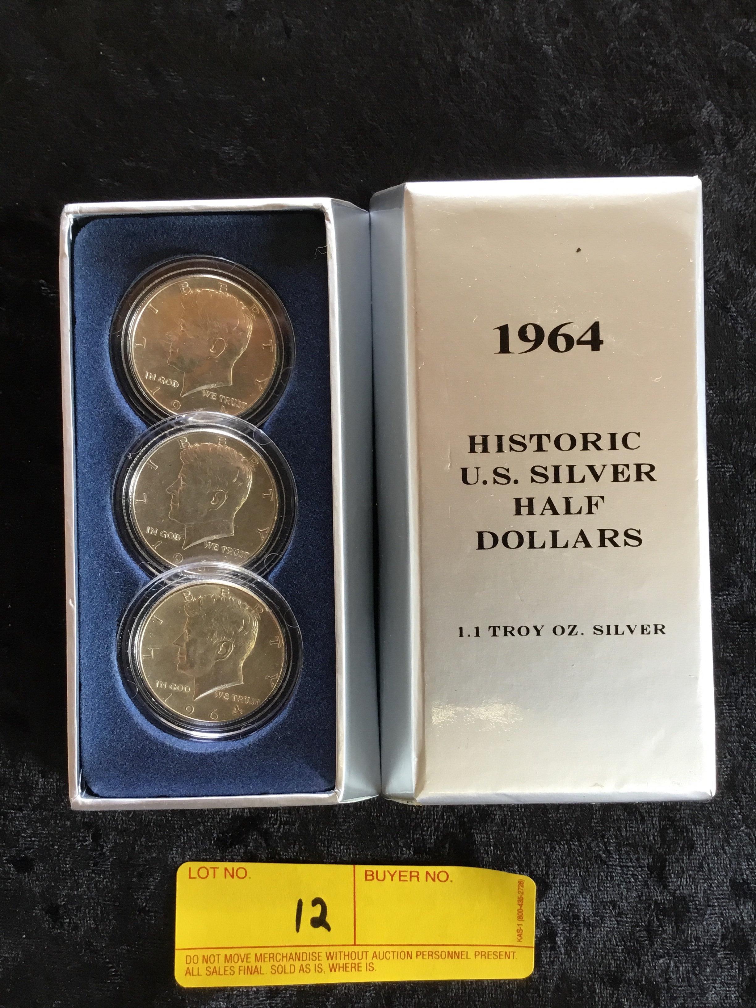 1964 Historic US Silver Half Dollar Set