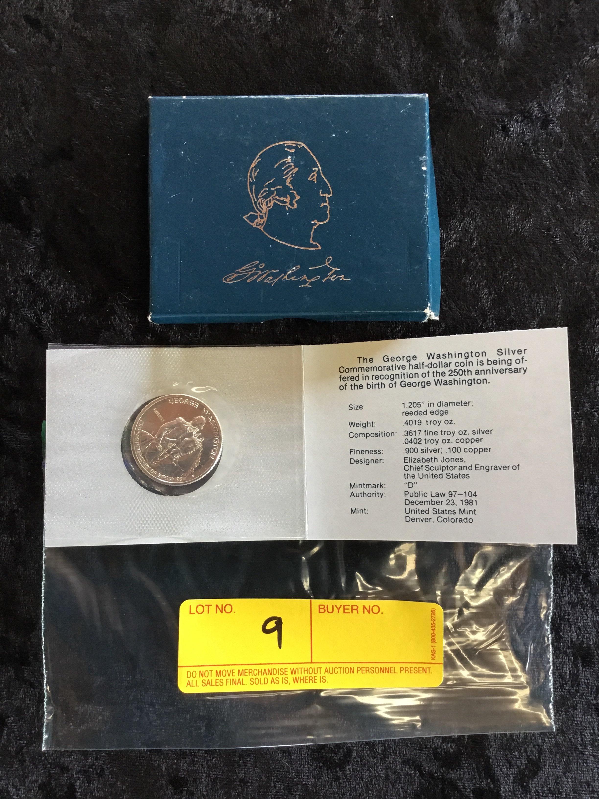 Uncirculated 1732-1982 Commemorative Half Dollar