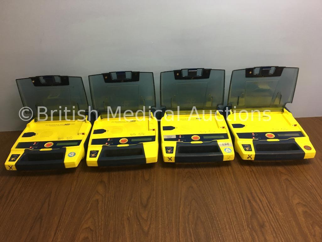 4 x Cardiac Science PowerHeart AED G3 Automated External Defibrillators (All Power Up with Stock