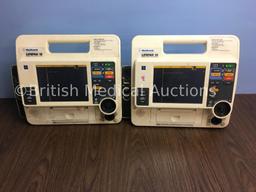 2 x Medtronic Physio-Control Lifepak 12 12-Lead Biphasic Defibrillator / Monitors with CO2, SPO2,