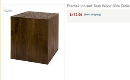 Premak Infused Teak Wood Side Table