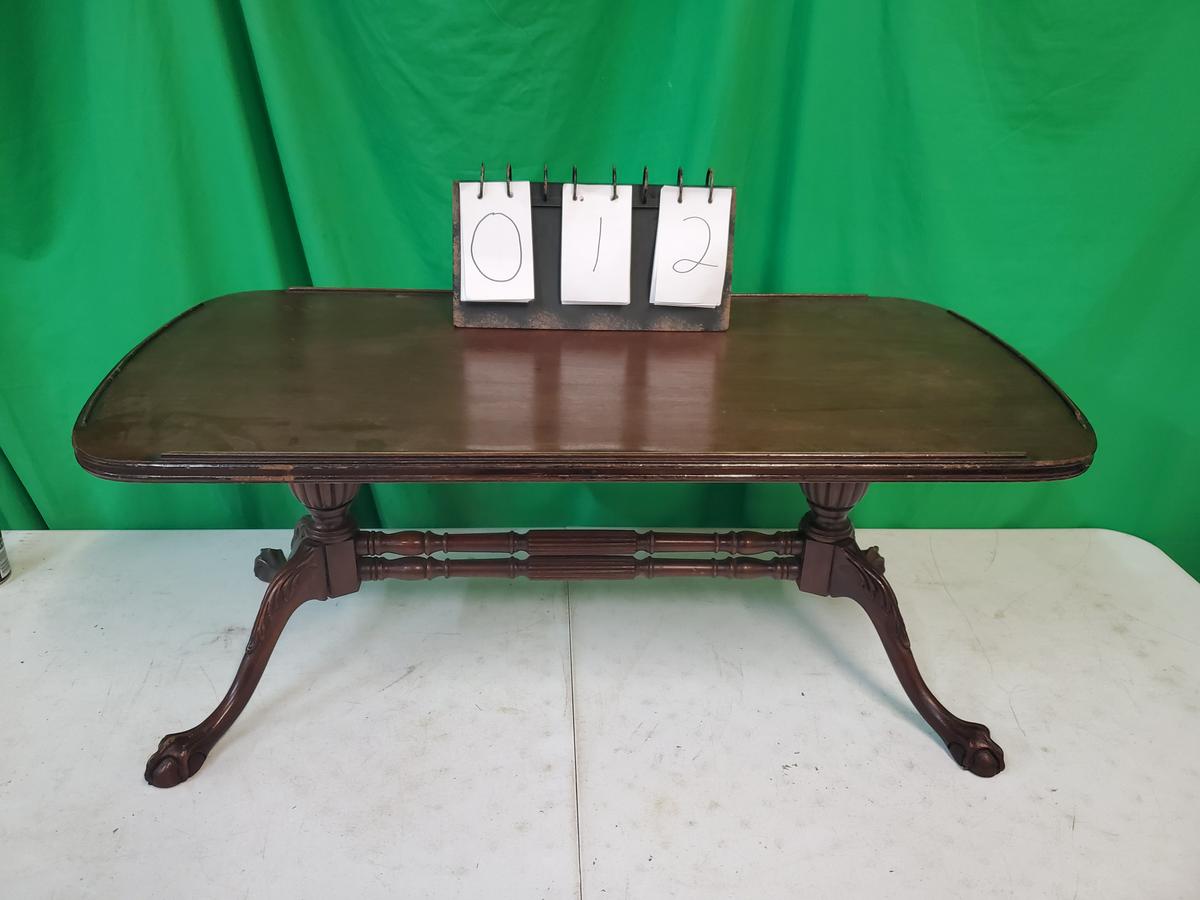 Antique claw foot coffee table
