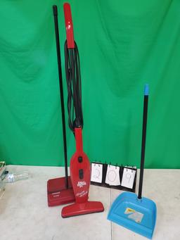 Dirt Devil vaccum , dust pan and Bissell Carpet Broom