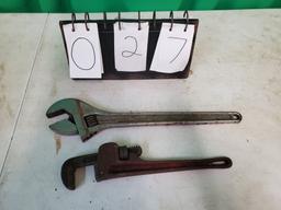 18 inch Cresent Wrench and Pipe Wrench