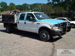 2002 FORD F-350 CREW CAB DUMP TRUCK: VIN# 1FTWW33S12EC79276