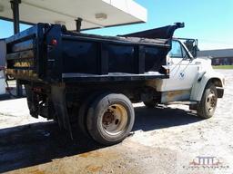 1997 FORD F SERIES SINGLE AXLE DUMP TRUCK: VIN# 1FDNF70J6VVA26310