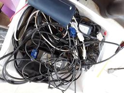 A LOT OF MISCELLANEOUS LIFEPAK CORDS AND CABLES