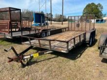 DOWN TO EARTH 16'X6'10" DUAL AXLE TRAILER,INVOICE ONLY