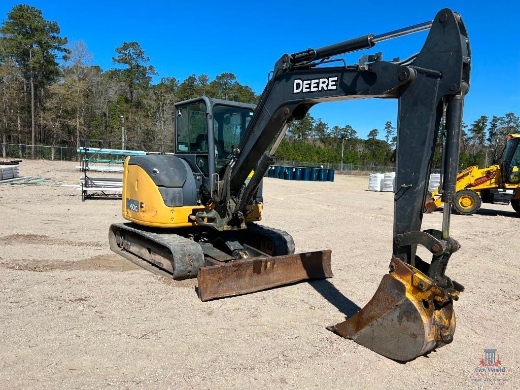 2014 JOHN DEERE 60G MINI EXCAVATOR; SER#1FF060GXPDJ285571