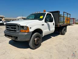 1999 Ford F-550 Flat Bed Truck, VIN # 1FDAF57S2XEE05910