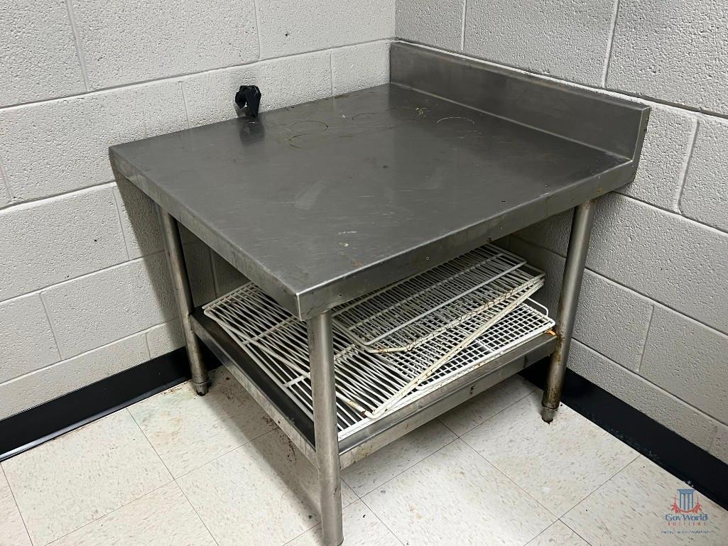 2 STAINLESS STEEL KITCHEN TABLES