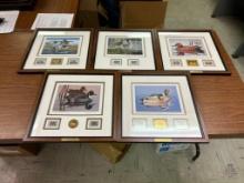 LOT CONSISTING OF 5 FEDERAL DUCK STAMP PRINTS