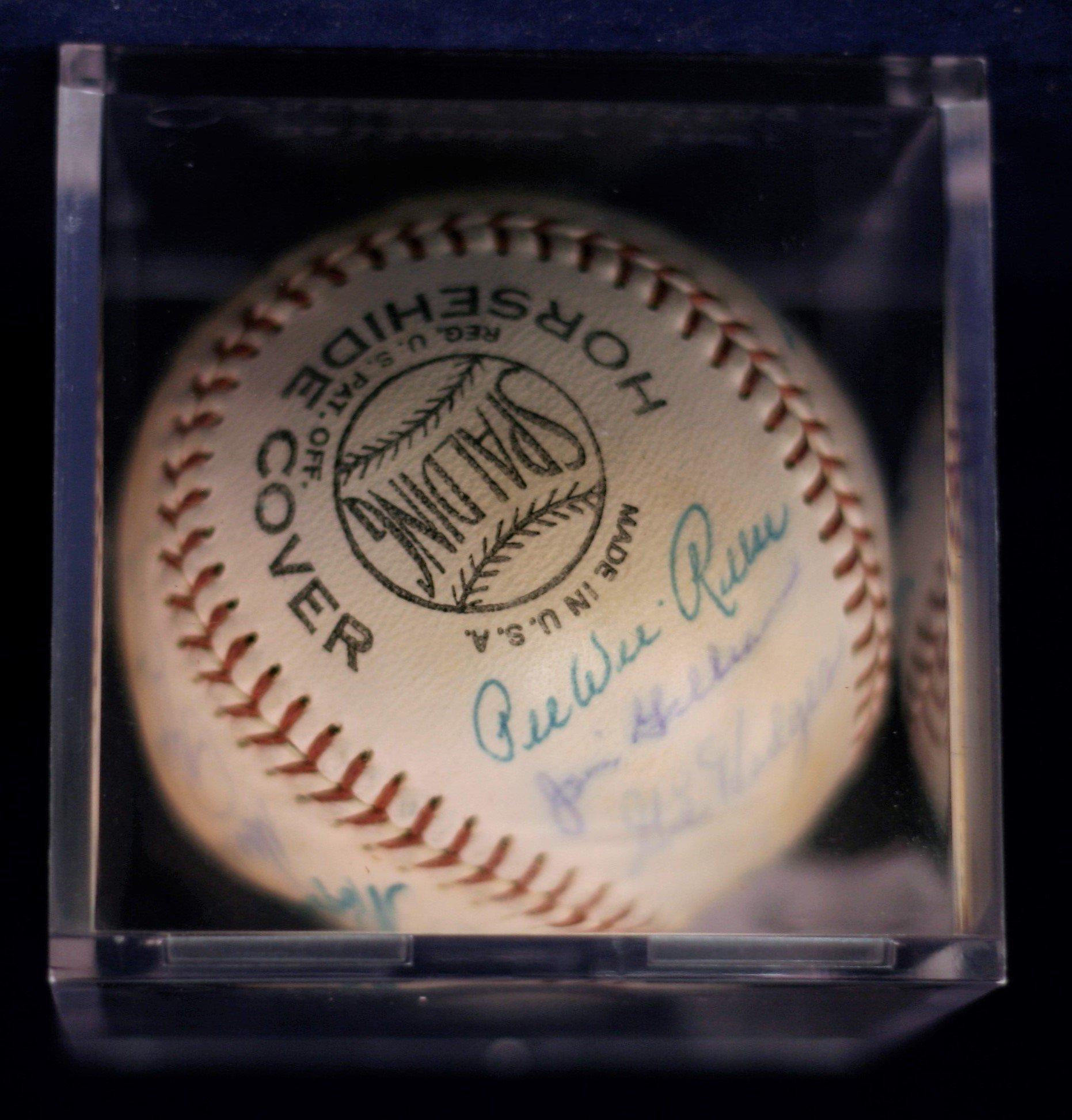 1957 Brooklyn Dodgers Team signed ball w/26 autographs!  Last year in Brooklyn!  Full JSA LOA