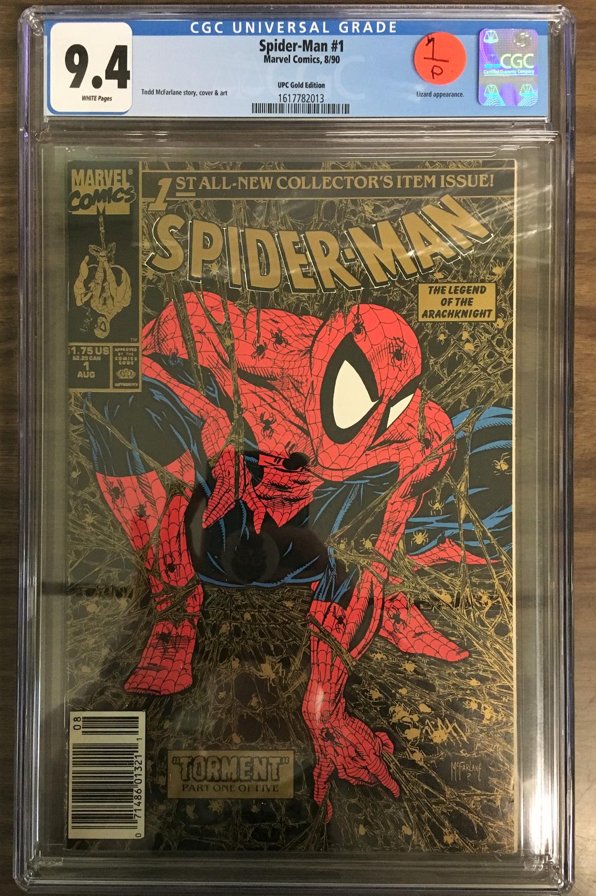 Spider-Man 1 CGC 9.4 w/ WHITE Pages UPC Gold Edition