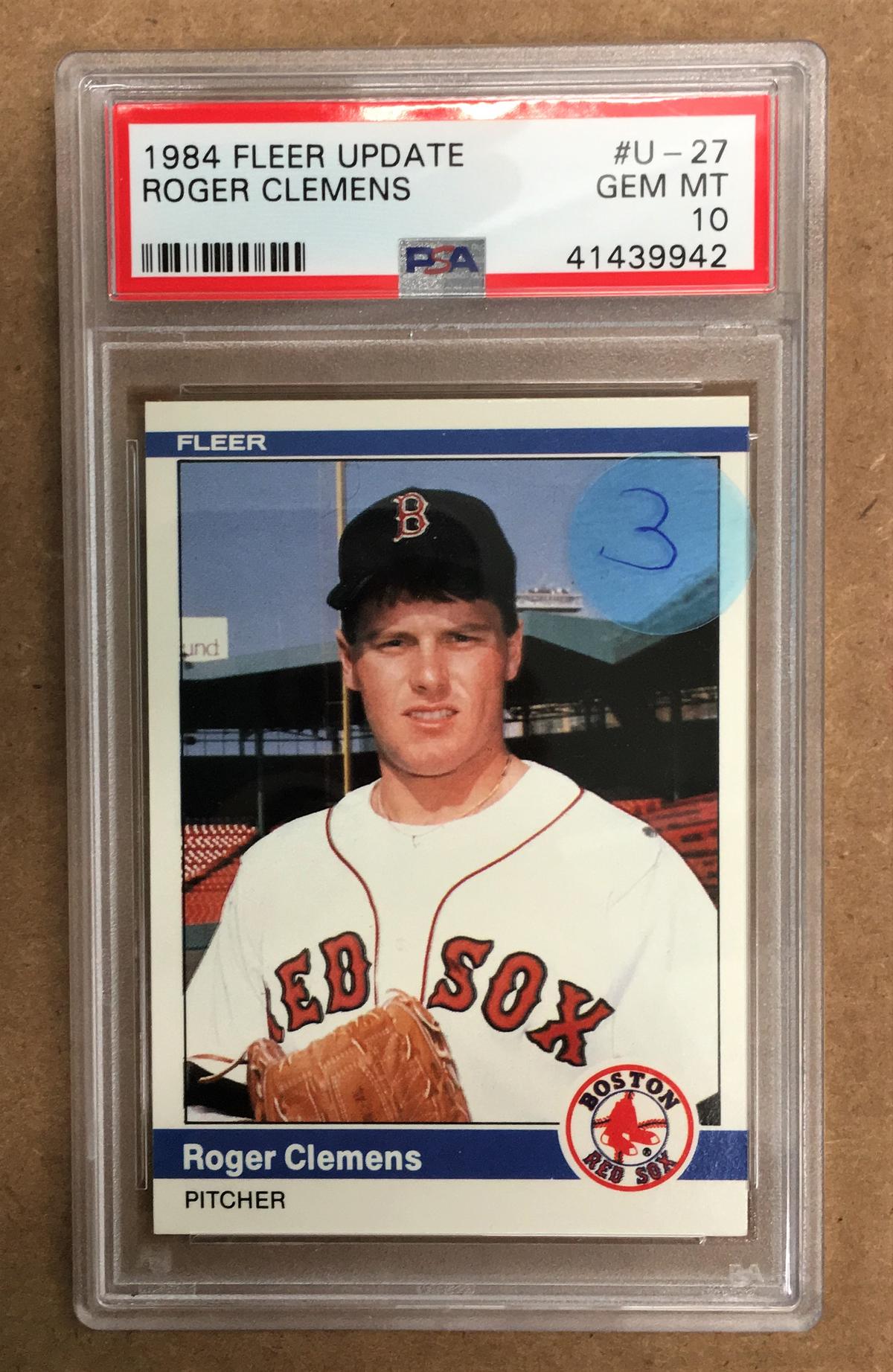 1984 Fleer Update Roger Clemens Rookie card - PSA 10 - GEM MINT!