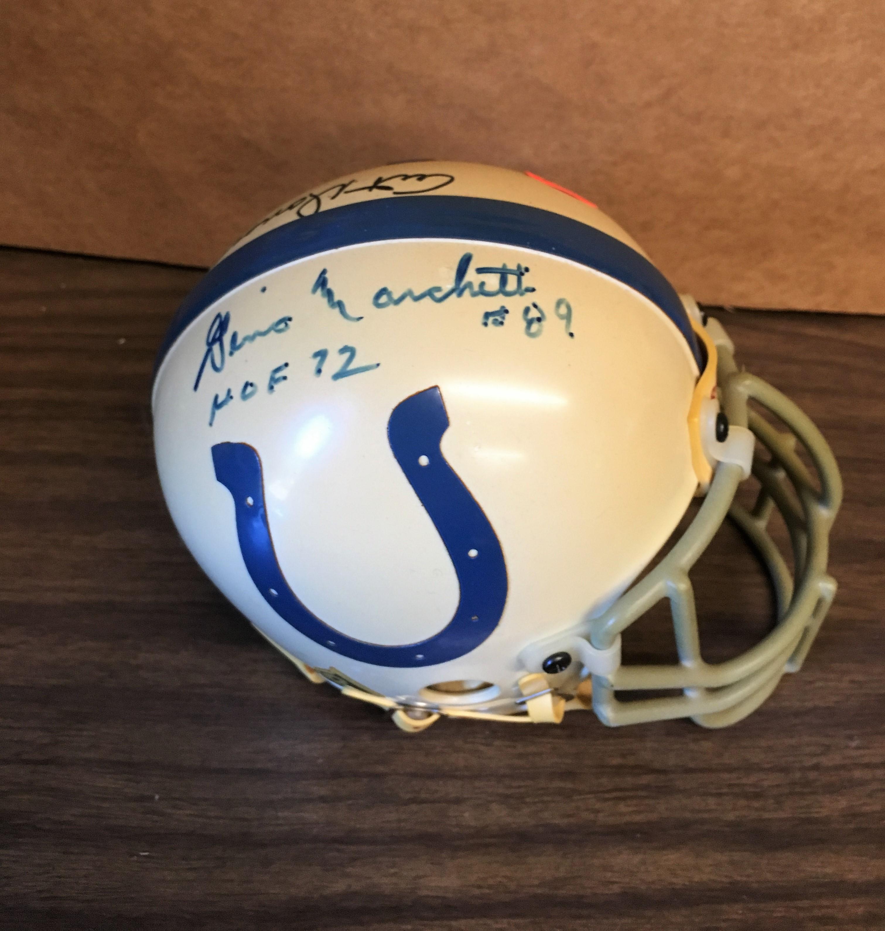Gino Marchetti & Art Donovan autographed Colts Mini Helmet w/JSA Holo