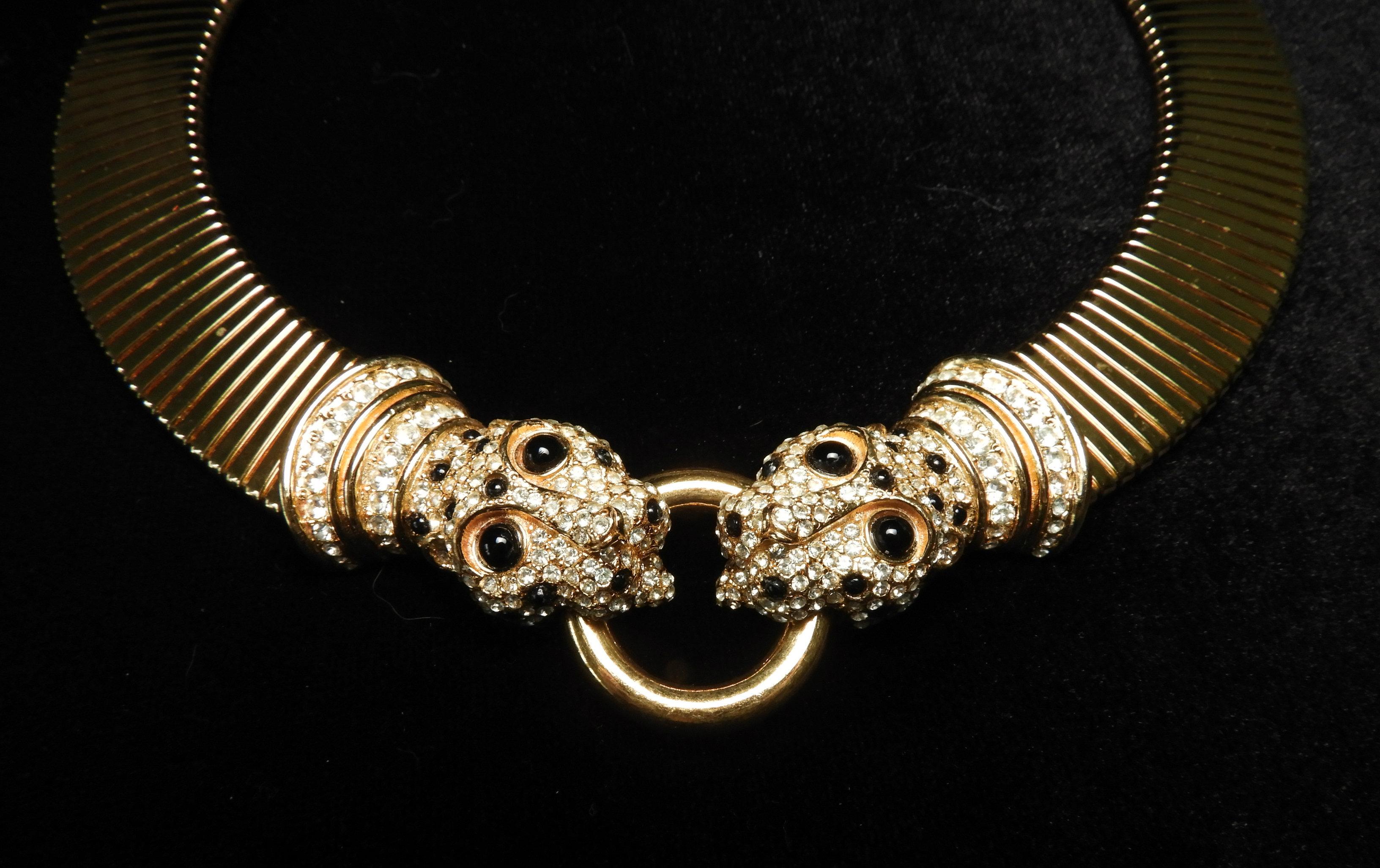 Vintage Ciner Panther Collar Necklace