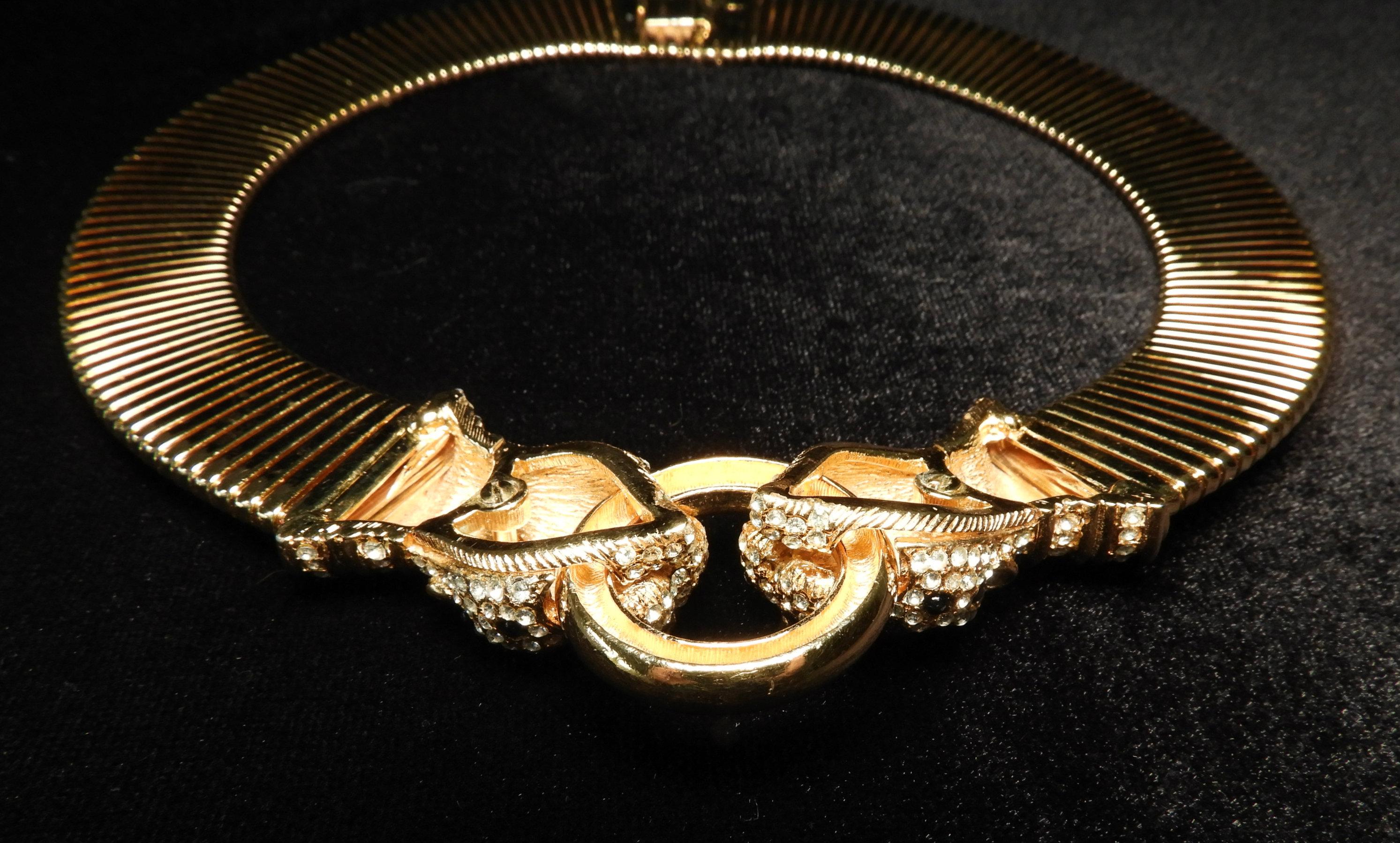 Vintage Ciner Panther Collar Necklace