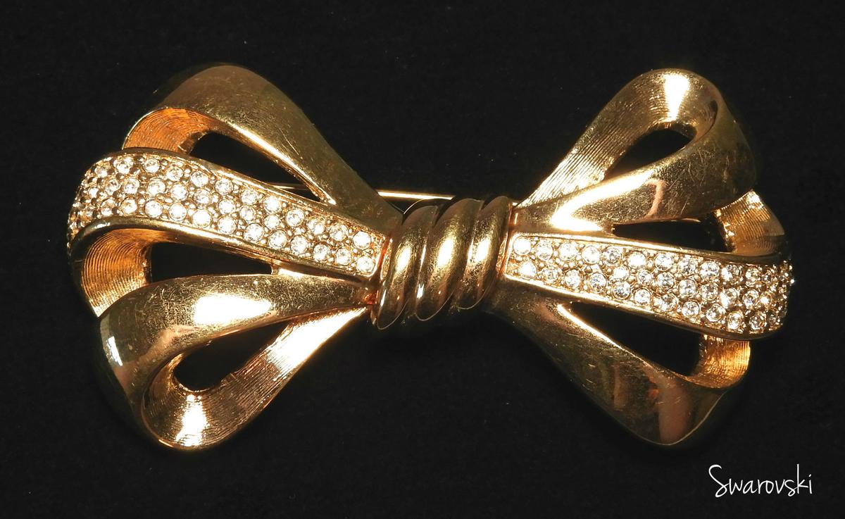 Vintage Swarovski Bow Brooch