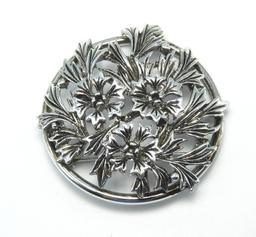 Vintage Judy Lee Silver Tone Brooch