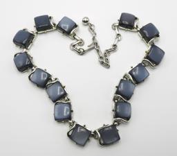 Vintage Coro Grey Thermoset Necklace and Earring Set