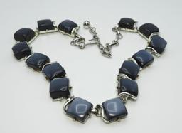 Vintage Coro Grey Thermoset Necklace and Earring Set