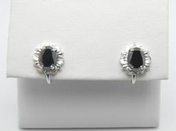 Vintage Sterling and Hematite Earrings