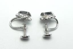 Vintage Sterling and Hematite Earrings