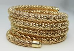 Vintage Gold Tone Coil Bracelet