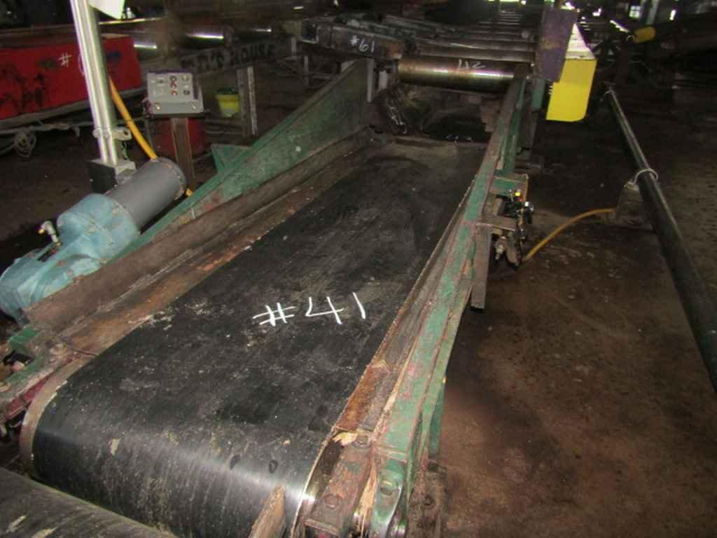 9' slab drop belt conveyor 24"� belt with mtr & drv.