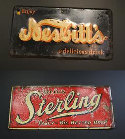 Nesbitt Drink Sign & Sterling Beer Sign