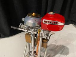 Vintage Neptune Outboard Motor - Red