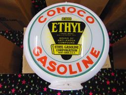 Set of 6 Gas Pump Globes - Conoco & Others