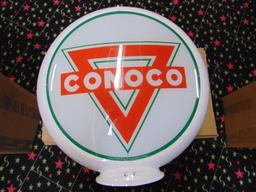 Set of 6 Gas Pump Globes - Conoco & Others