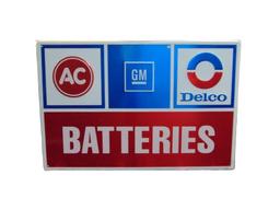 AC GM Delco Batteries Sign
