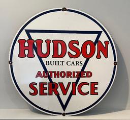 Porcelain Hudson Authorized Service Sign