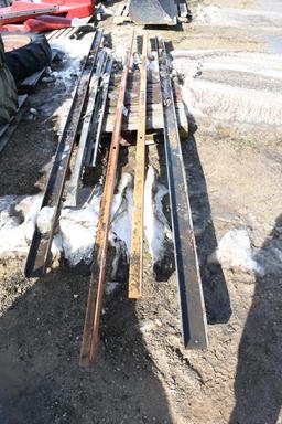 SIX PIECES OF C-CHANNEL ANGLE IRON