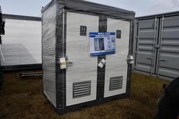 BASTONE PORTABLE RESTROOM WITH 2 PRIVATE TOILET STALLS (UNUSED)